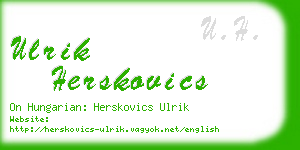 ulrik herskovics business card